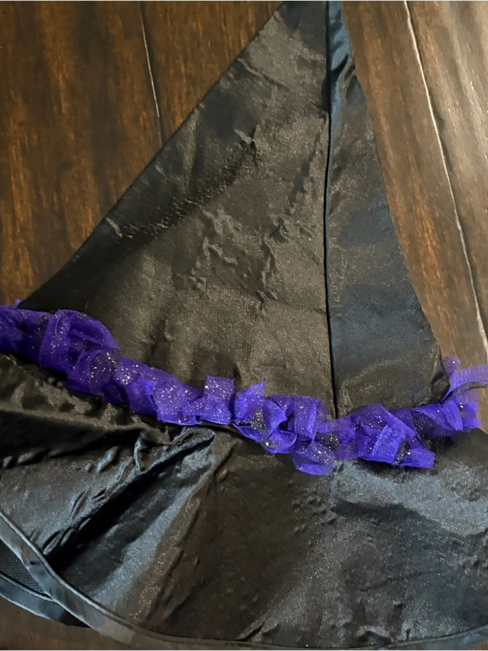Girls Black and Purple Witch Halloween Costume 3 Piece Set - Picture 3 of 7